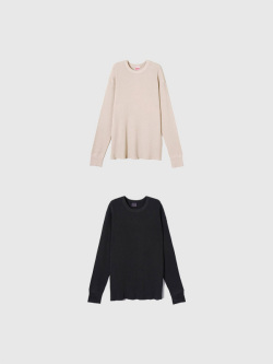 Healthknit,ヘルスニット,サーマル,キング,長袖,無地,ピグメント,クルーネック,52021,Thermal,King,Waffle,Pigment,Dyed