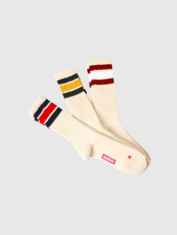 Healthknit,ヘルスニット,靴下,無地,3本ライン,シンカークラシック,3Pソックス,配色,3本,ライン,クルー,ソックス,191