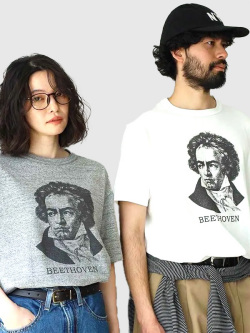 Healthknit,ヘルスニット,ベートーヴェン,Tシャツ,半袖,綿,100%,ブランド,トンプキンス,クルーネック,丸胴,USコットン,218