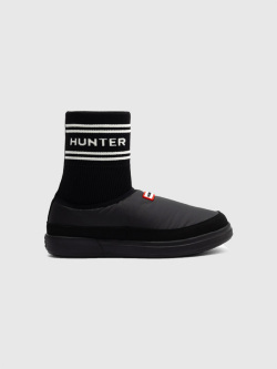 HUNTER,ハンター,ブーツ,ユニセックス,イン,アウト,ハンター,ニッテッド,ソック,スリッパ,ラバー,ロゴ,UFS7113REN