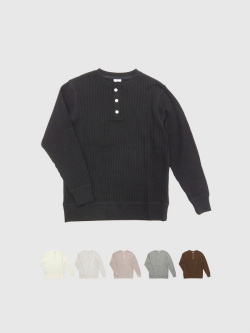 JEMORGAN,ジェーイーモーガン,ビッグ,ワッフル,サーマル,ヘンリー,Tシャツ,長袖,厚手,ワッフルT,肉厚,無地,インナー,アウター,JC187-52