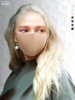 ゆうメール便送料無料】ULUTRA PUFF MASK JIGGLY マスク 洗える ピンク