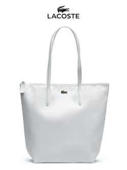 LACOSTE,ラコステ,バッグ,レディース,メンズ,ユニセックス,大人,トートバッグ,ファスナー付き,a4,白,VERTICAL,SHOPPING,BAG,NF1890P-001