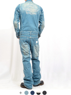 VANSON,バンソン,つなぎ,デニム,メンズ,レディース,かっこいい,おしゃれ,柄入り,フライングスター,星,スター,STAR,WING,NVAO-301