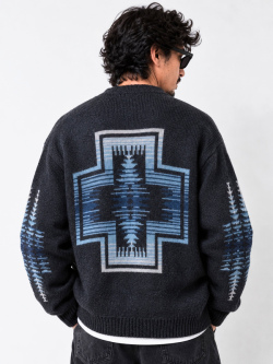 PENDLETON,ペンドルトン,カーディガン,ウール,100%,ハーディング柄,シェット,ランド,ウール,ジャガード,Vネック,ジャガード,6575-6011