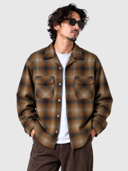 PENDLETON,ペンドルトン,ウール,オープン,カラー,シャツ,ボードシャツ,日本製,尾州産,開襟,オンブレ,ネル,6575-6000