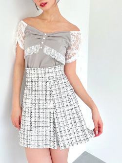 RESEXXY リゼクシー ハイウエスト ツータック ミニスカート 春 夏