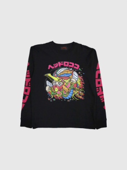 ビックリマン,Tシャツ,長袖,メンズ,レディース,ヘッドロココ,ビックリマンシール,風,刺繍,プリント,おしゃれ,かっこいい,BKM-2507