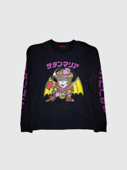 ビックリマン,Tシャツ,長袖,メンズ,レディース,サタンマリア,ビックリマンシール,風,刺繍,プリント,おしゃれ,かっこいい,BKM-2508