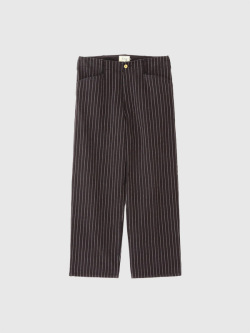 Schott ショット ストライプ フリスコ パンツ ブラック チャコール L