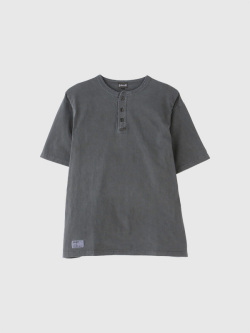Schott,ショット,Tシャツ,ヘンリーネック,シンプル,無地,綿,100%,半袖,ピグメント,オーバーダイ,7oz,顔料染め,肉厚,7825934008