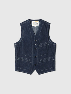 SUGAR,CANE,シュガーケーン,ベスト,メンズ,ワークベスト,デニムベスト,11oz.,BLUE,DENIM,WORK,VEST,インディゴ,SC15702