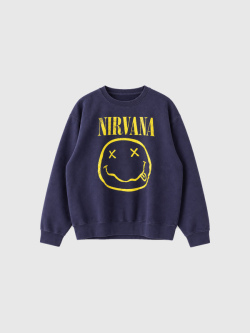 THRIFTY,LOOK,スリフティー,ルック,スウェット,トレーナー,NIRVANA,ニルヴァーナ,スマイリー,フェイス,裏起毛,TL26S101