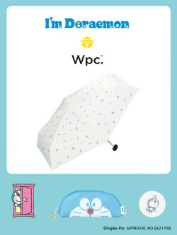 Wpc,ドラえもん,日傘,折りたたみ傘,晴雨兼用,完全遮光,完全UVカット,遮光率100%,UPF+50,遮熱効果,レディース,メンズ,801-DR17