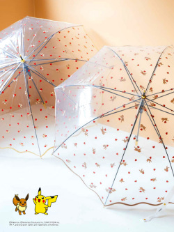 ポケモン,Wpc,傘,ビニール傘,雨傘,レディ―ス,メンズ,可愛い,おしゃれ,かわいい,インスタ,SNS,ピカチュウ,イーブイ,PT-PM03-001
