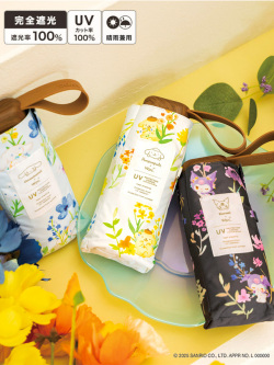 wpc 日傘 折りたたみ 完全遮光 晴雨兼用 ポムポムプリン シナモン