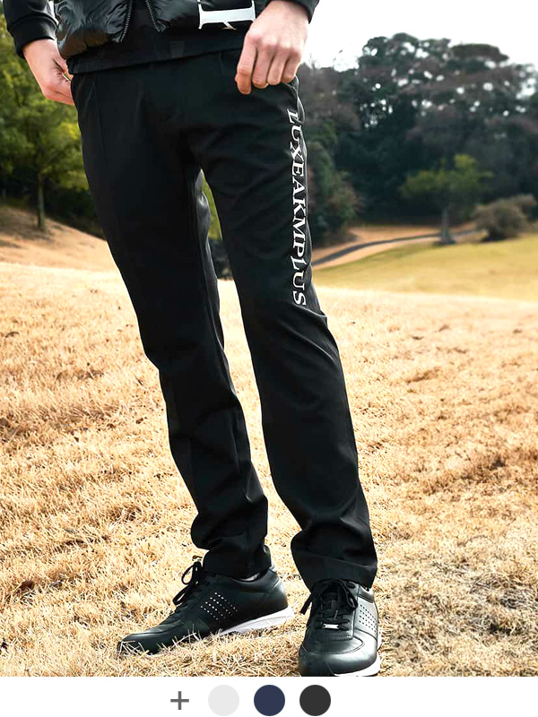 LUXEAKMPLUS,リュクスエイケイエムプラス,ゴルフ,ウェア,メンズ,レディース,ゴルフ,メタルロゴストレッチスラックスパンツ,LAB-23032