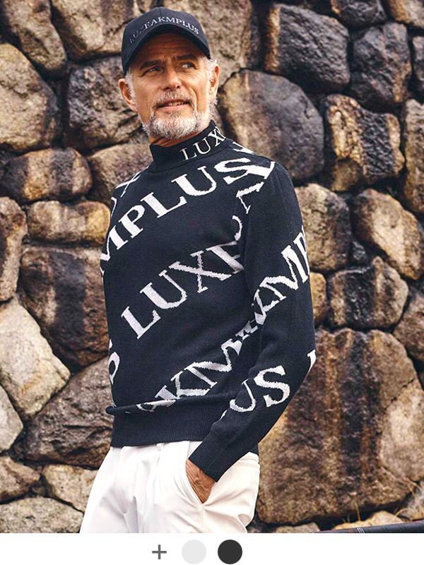 LUXEAKMPLUS,リュクスエイケイエムプラス,ゴルフ,ウェア,メンズ,レディース,冬,ゴルフ,ブランド,総柄,LAK-23018