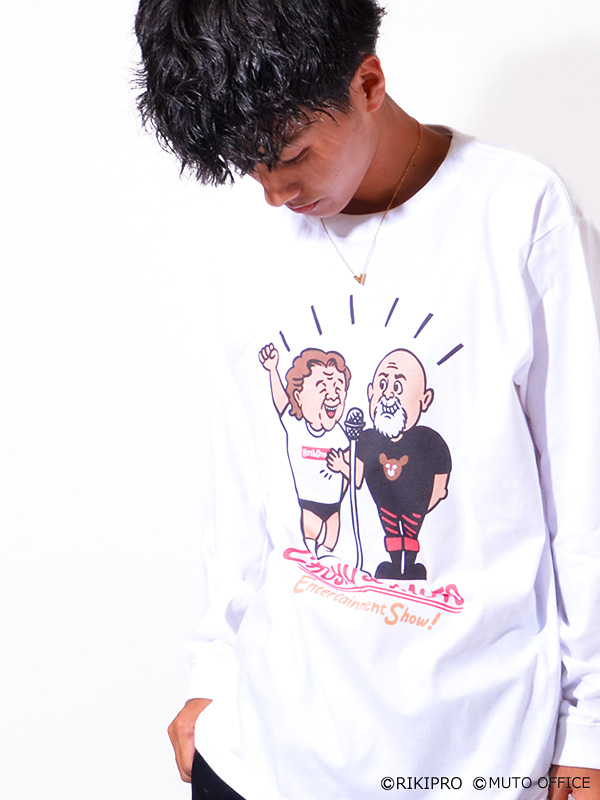 長州,力,武藤,敬司,Tシャツ,長袖,レディース,メンズ,プリント,大きいサイズ,綿,100％,かわいい,おしゃれ,ゆったり,カジュアル,MCLT-2101