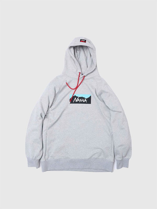 NANGA,ナンガ,パーカー,ボックスロゴ,プルパーカー,裏毛,フェレーヤーン,フーディー,ECO,HYBRID,BOX,LOGO,SWEAT,HOODIE