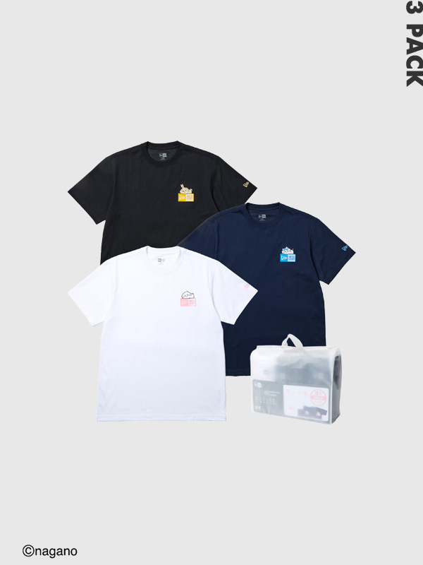 NEW,ERA,ちいかわ,Tシャツ,3-Pack,半袖,吸汗速乾性,抗菌,UVカット機能,COOLERA,はちわれ,うさぎ,機能素材,14864559