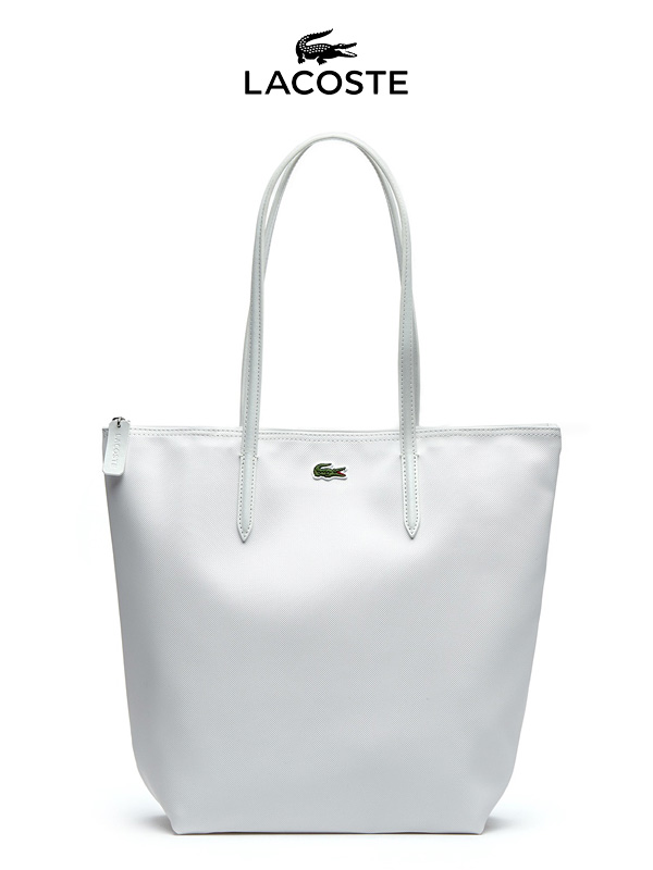 LACOSTE,ラコステ,バッグ,レディース,メンズ,ユニセックス,大人,トートバッグ,ファスナー付き,a4,白,VERTICAL,SHOPPING,BAG,NF1890P-001
