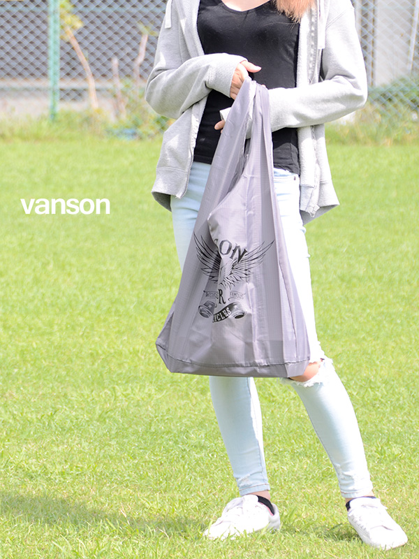 VANSON,バンソン,2020,新作,バッグ,エコバッグ,まち広,コンパクト,レジ袋,ショッピングバッグ,サブバッグ,軽量,防水,抗菌,防臭,NVEB-2004