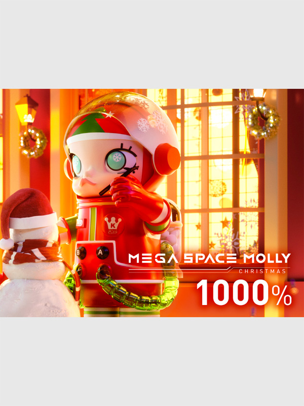 POP MART MEGA コレクション 1000% SPACE MOLLY CHRISTMAS ポップ