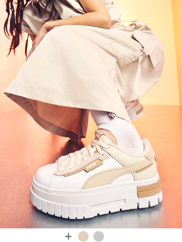 ☆新品 PUMA MAYZE LTH 24cm 白 厚底 PUMA スニーカー MAYZE LTH WNS / プーマ メイズ レザー