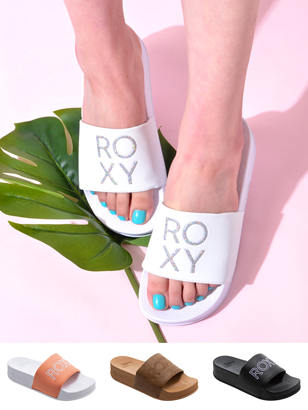 (取寄) ロキシー レディース ポルト スライド Roxy women Porto Slide Natural ROXY ロキシー サンダル レディース 厚底 おしゃれ ブランド スポーツ