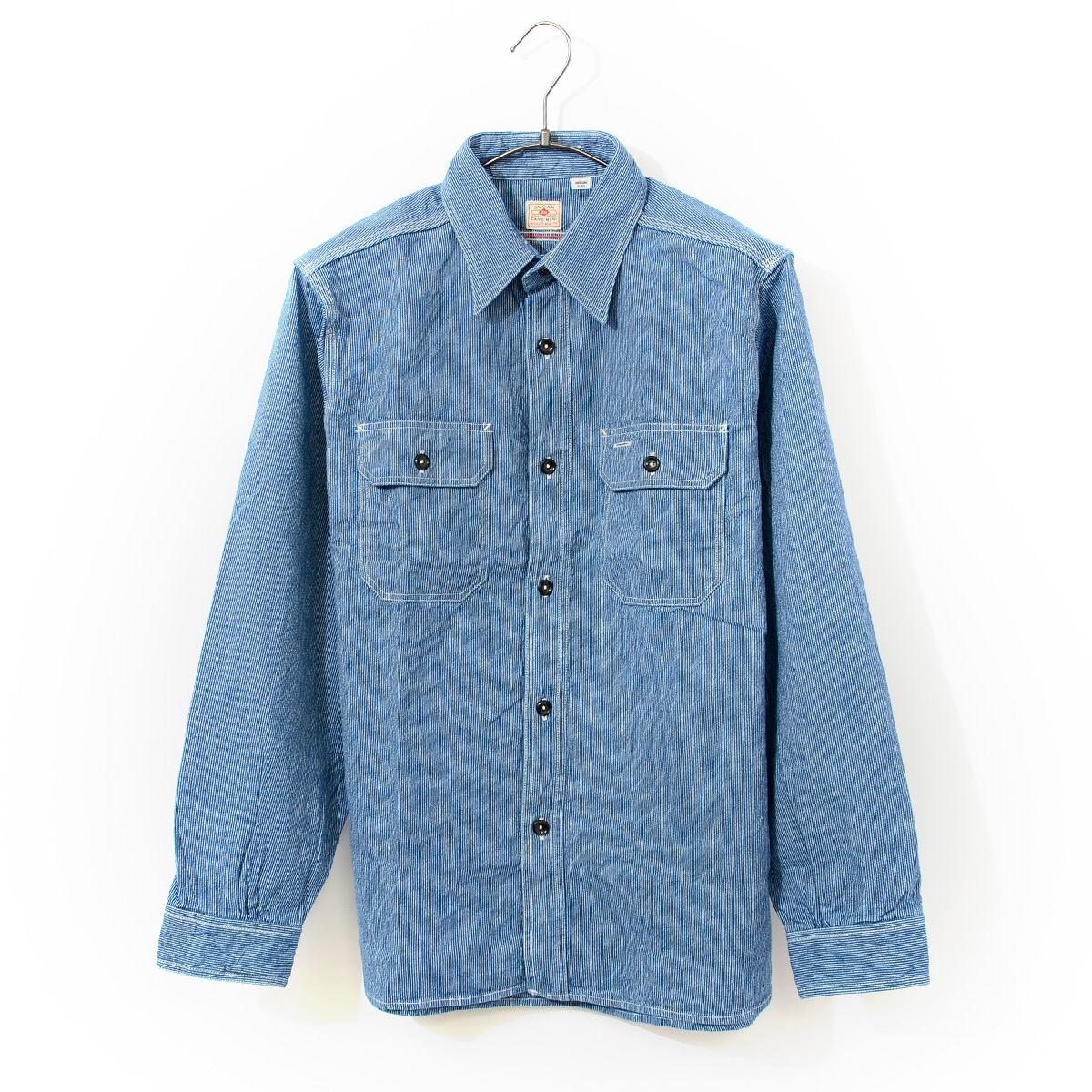 シュガーケーン,シャツ,長袖,ワーク,SUGARCANE,ストライプ,ジーンコード,東洋,SC25511,シュガーケーン