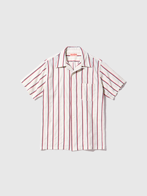 SUGAR,CANE,シュガーケーン,オープン,シャツ,半袖,メンズ,レディ―ス,おしゃれ,かわいい,HEART,STRIPE,OPEN,SHIRT,SC39119