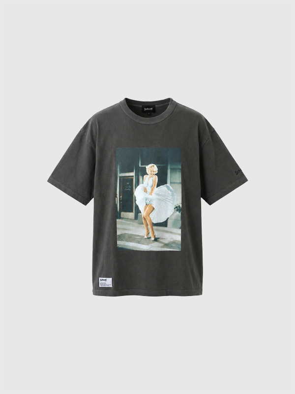 Schott,ショット,マリリン,モンロー,Tシャツ,半袖,フォト,綿,100%,Marilyn,Monroe,カプセルコレクション,7826134025