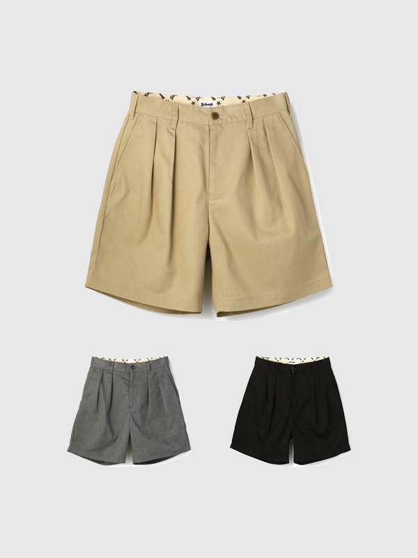 Schott ショット チノ ショーツ ダブルプリーツ T/C ショーツ 2