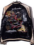 ジャパネスク,スカジャン,虎,龍,地図,富士山,桜,タイガー＆ドラゴン,マップ,JAPANESQUE,ジャケット,アウター,3RSJ-042