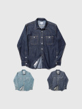 HOUSTON,ヒューストン,デニム,シャツ,メンズ,レディース,シンプル,おしゃれ,かっこいい,定番,USA,COTTON,DENIM,WORK,SHIRT,40511