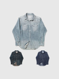 HOUSTON,ヒューストン,デニム,シャツ,メンズ,レディース,シンプル,おしゃれ,かっこいい,定番,USA,COTTON,DENIM,WESTERN,SHIRT,40695