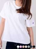 CHAMPION,チャンピオン,Tシャツ,レディース,半袖,綿,100%,カジュアル,スポーツ,白,黒,綿,100%,カットソー,インナー,日本規格,CW-M322