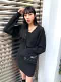 ペケたん様7点❤️♡EMODA♡ほぼ未使用∂ニットワンピース 黒 長袖 Luna's clothea ZARA ザラ ニットワンピース 黒 長袖 金ボタン