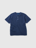 Good,On,グッドオン,ヘンリーネック,インディゴ,染め,Tシャツ,半袖,レディース,メンズ,ユニセックス,大きいサイズ,GOST-1102,IS