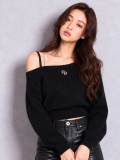 GYDA,ジェイダ,ニット,長袖,GG,ワンショル,bijou,ニット,トップス,ビジュー,トップス,インナー,アウター,072652634301