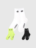 GYDA,ジェイダ,靴下,レディース,黒,白,クルーソックス,可愛い,おしゃれ,かわいい,シンプル,ロゴ,文字,072531066001