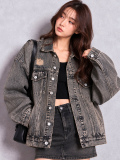 GYDA,ジェイダ,Symmetry,GYDA,EMBOSS,ダメージ,デニム,Gジャン,ジャケット,エンボス,加工,ビッグシルエット,オーバーサイズ,072650206801
