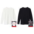 Hanes,ヘインズ,Tシャツ,サーマル,長袖,綿,100%,無地,パックT,ワッフル,バインダーネック,Thermal,top,crew,neck,long,sleeve,HM4-E201