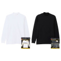 Hanes,ヘインズ,Tシャツ,ハイネック,長袖,綿,無地,パックT,インナー,裏起毛加工,スエード,ニット,ハイネック,HM4-A205,HM4-E205