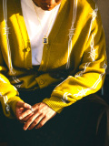 HUF,ハフ,カーディガン,レディース,メンズ,春,夏,黒,おしゃれ,かっこいい,有刺鉄線,BARBED,WIRE,CARDIGAN,KN00481