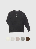 JEMORGAN,ジェーイーモーガン,ビッグ,ワッフル,サーマル,ヘンリー,Tシャツ,長袖,厚手,ワッフルT,肉厚,無地,インナー,アウター,JC187-52