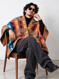 PENDLETON,ペンドルトン,ウール,ブランケット,ポンチョ,日本製,アメリカ生地,ネイティブ,アメリカン,コンチョボタン,6575-6005