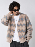 PENDLETON,ペンドルトン,カーディガン,モヘア混,シャギー,ニット,カーディガン,ダブルジャガード,ネイティブ柄,6575-6017