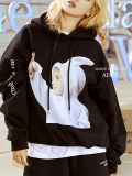 ACME',DE,LA,VIE,ADLV,アクメドラビ,パーカー,レディース,メンズ,ユニセックス,おしゃれ,BABY,FACE,HOODIE,BLACK,RABBIT,RABBIT-5-HD-BK